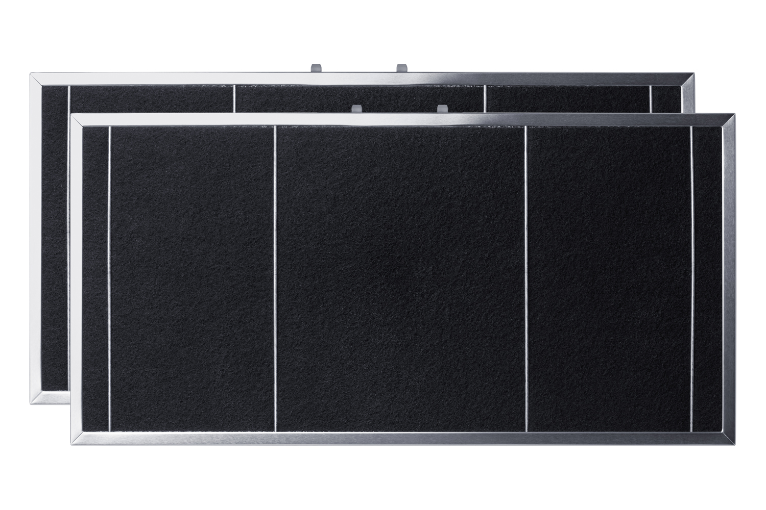 18 inch wide under cabinet retractable range hood for ductless use in black, made in the USA with power cord included